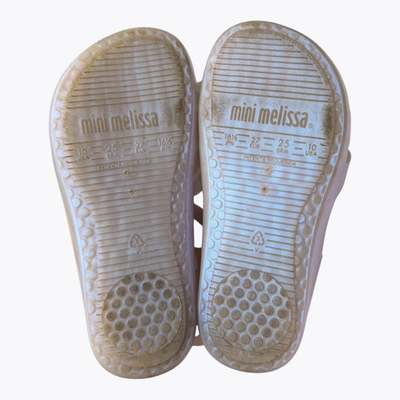 Mini Melissa Mini Aranha XIII Pearl Bow Sandals Toddler Size 10 Pearlcore Easter - Picture 7 of 8